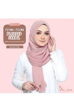 Pleated shawl - blush pink
